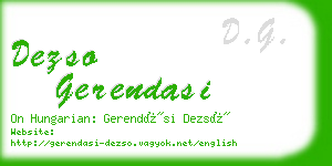 dezso gerendasi business card